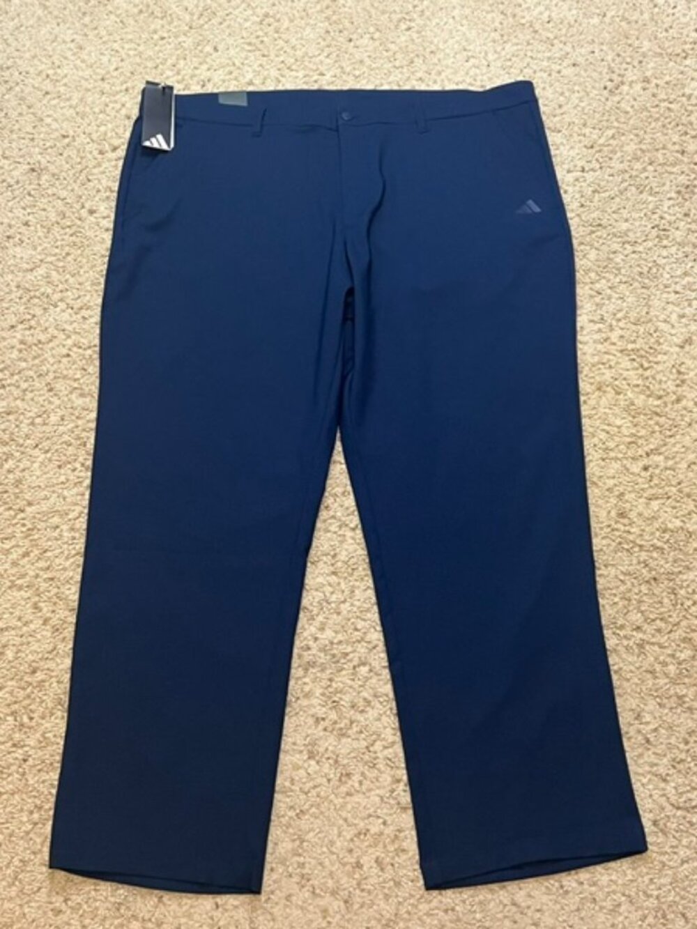 Adidas Men Navy Blue Adi Golf Pants Size 42 x 32 Brand New NWT Reg Fit Straight